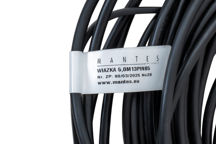 MANTES elektrische installatie, kabelboom voor aanhangwagen, 5 m, 13-polige stekker, 2x 5-polige bajonetten