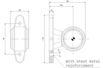 FRISTOM FT-009A LED-markeringslamp, universeel, op rubberen arm