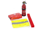 HERMON autoset: EHBO-doos, brandblusser, driehoek, vest