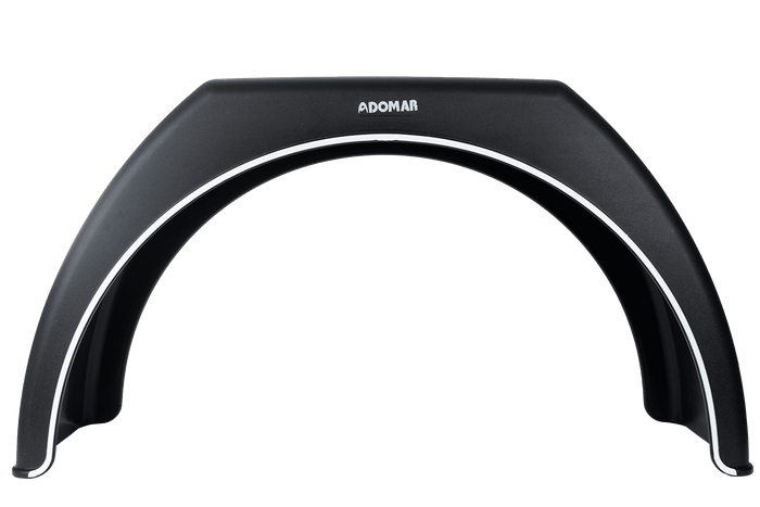 Set van twee spatborden voor een 14-17" aanhanger DOMAR DK3110 vlakke wielkasten 870/260mm