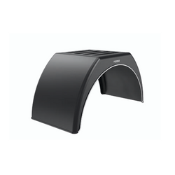 Dubbel spatbord voor aanhanger 15-16" DOMAR DK3120 platte wielkast 1000/510mm met witte velg