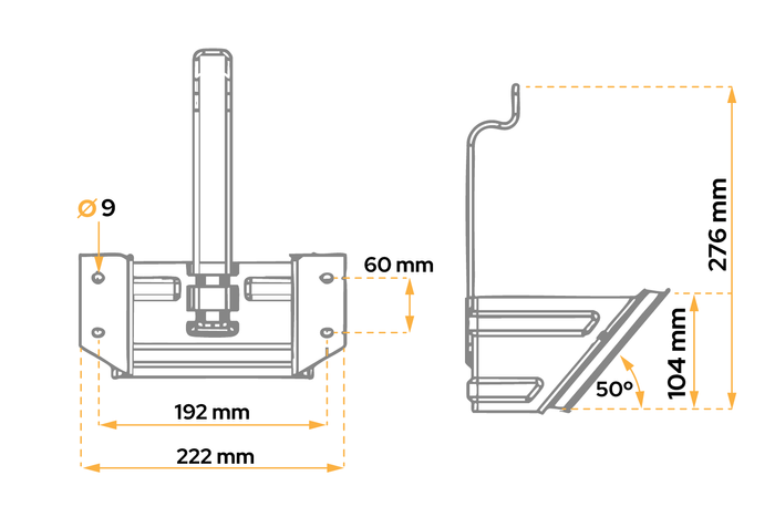 AL-KO wielkeg UK46 met houder, 206mm