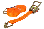 Set van vier UNITRAILER 12m/35mm/2t oranje transportbanden met spaninrichting