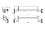 KNOTT VG7-L ongeremde as voor aanhanger 750 kg 1360 mm 1676 mm 4x130