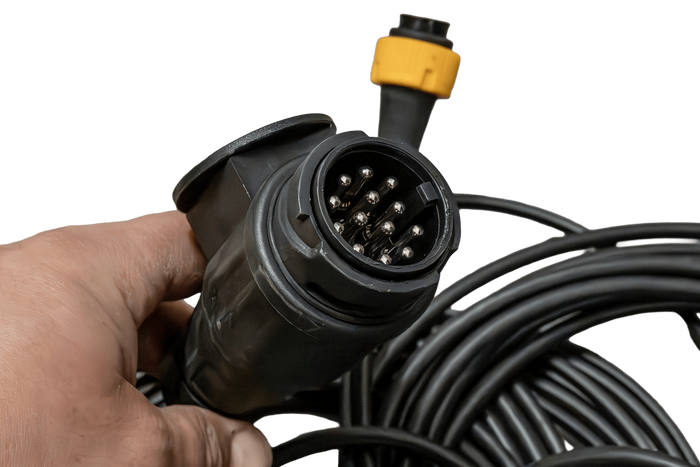 OUTLET MANTES elektrische installatie aanhangerkabelboom 5,2 m 13-pins stekker 2x5-pins bajonetaansluitingen