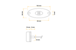 ASPÖCK FLATPOINT II LED markeringslamp, wit, universeel 0,5 kabel