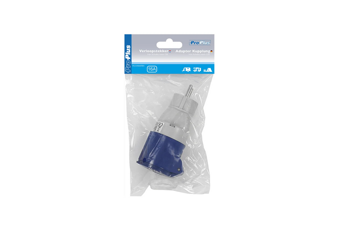 Adapter met stopcontact voor CEE 16A met beschermingscontact ProPlus 373518