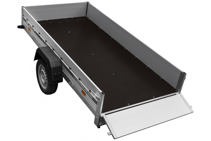 Aanhangwagen met aluminium zijwanden 264x125 Unitrailer Garden 264 KIPP ALU