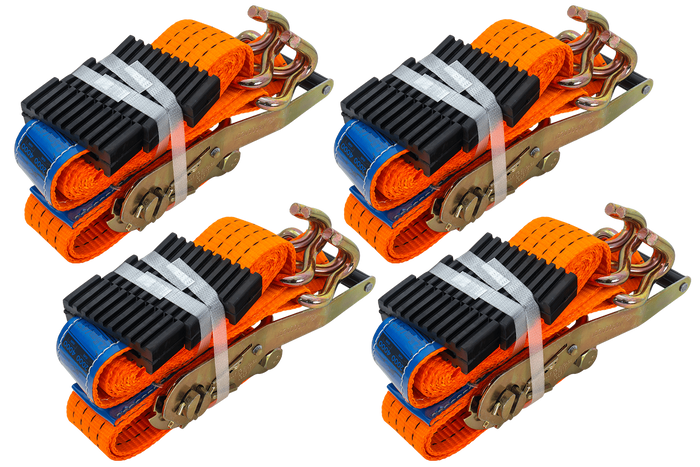 Set van vier 3-punts transportbanden met spanner voor UNITRAILER trailer 3m/50mm/4t oranje