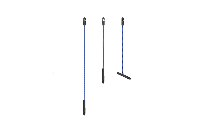 Set van vier ProPlus 342180 zeilclips, flexibele multifunctionele koorden, 280 mm