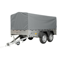 Twee-assige aanhanger 264x125 UNITRAILER GARDEN 264/2 KIPP met H-800 frame en grijze kap