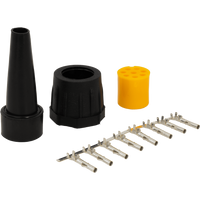 MANTES connector 8 PINS met bajonet - geel (links)