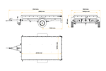 Enkelassige aanhanger op veren 264x150 UNITRAILER GARDEN 265/R KIPP