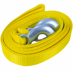 Sleepkabel met haken UNITRAILER sleepband 5m/50mm/7,5t geel