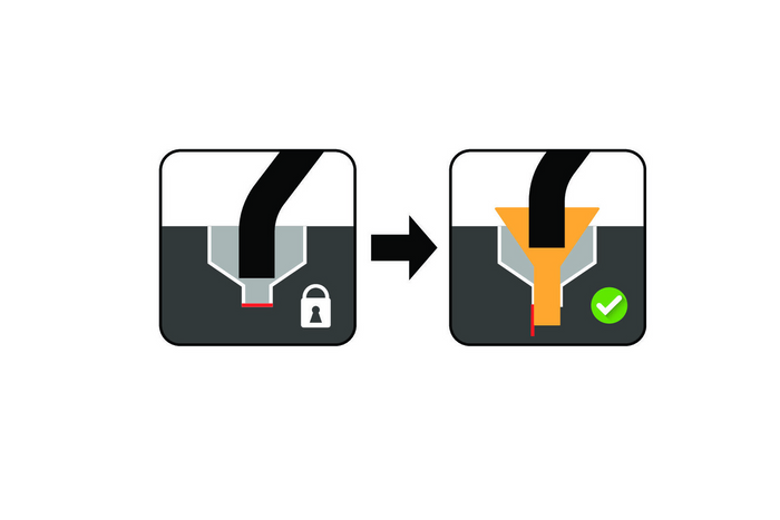 LAMPA 66988 brandstofvuladapter voor diesel-/benzinetanks, diameter 50-25 mm