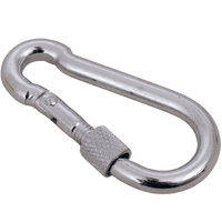 Karabijnhaak met veiligheidssysteem voor touwen DROMET KSZ.6.60 brandweerhaak 6x60mm