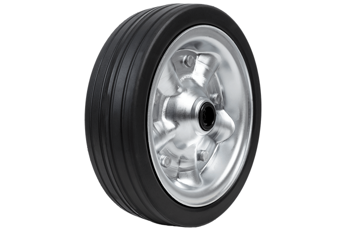 Reservewiel voor het KNOTT 405725.001 neuswiel, gemaakt van massief rubber, 225x65 mm.