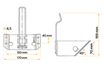 Wielkeg met montagebeugel AL-KO UK36 h:161mm