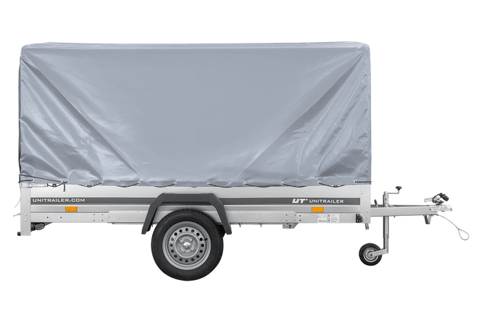 Eenassige aanhangwagen 264x150 UNITRAILER GARDEN 265 KIPP met frame H-1100 en grijze huif