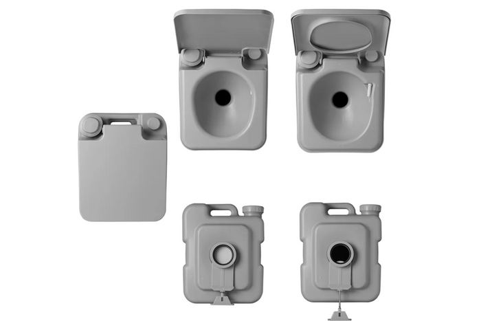 ProPlus 370415CR Draagbaar campingtoilet Grijs 10L/10L
