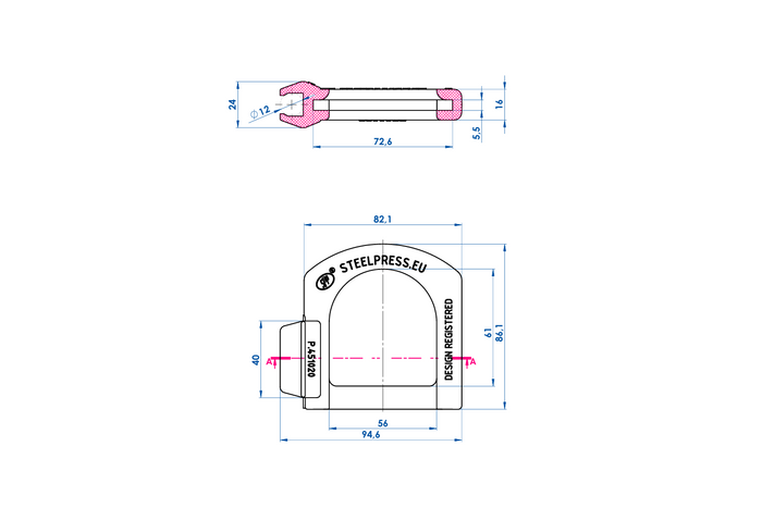 Veiligheidskap voor STEELPRESS 5,5 mm kogelkoppeling met ruimte voor stekker