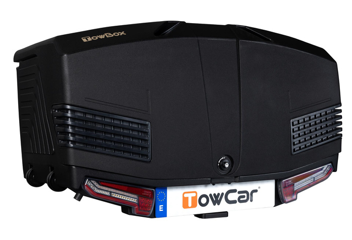 Towbox V3 zwart LED Edition - bagagebox voor op de trekhaak
