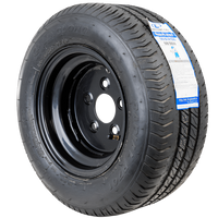 OUTLET Versterkt wiel voor aanhangwagen LINGLONG BAND 195/55 R10C 98/96N UNITRAILER VELG zwart 6Jx10&quot; 5x112 ET:-4