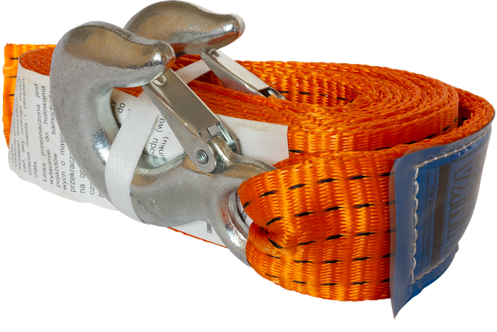 Sleepkabel met haken HILLS sleepkabel 4,5 m/50 mm/5 ton oranje