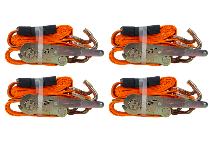 Set van vier 3-punts transportbanden met spanner voor UNITRAILER trailer 3m/50mm/4t oranje