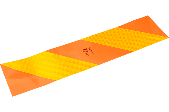 Stickers, reflecterende stickers, korte HERMON, markeringsplaten voor zware voertuigen, 565x132mm, links+rechts