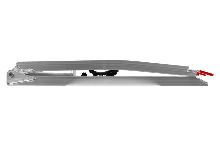 UNITRAILER ALR003 opklapbare aluminium oprijplaat voor aanhanger 221 cm 340 kg met riem en steun