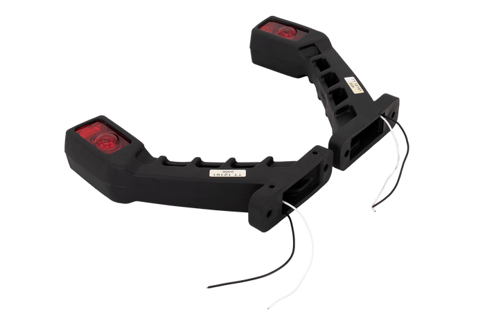 Set van twee TT TECHNOLOGY TT.12191 LED markeringslampen, links + rechts, op een rubberen arm