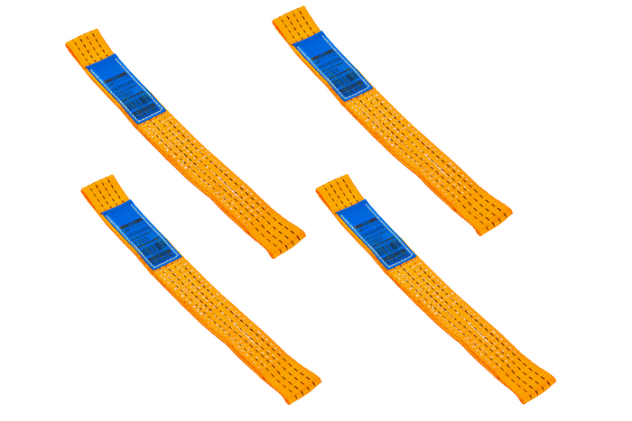 Set van vier transportgordels voor UNITRAILER aanhanger 0,4 m/50 mm/4 ton oranje