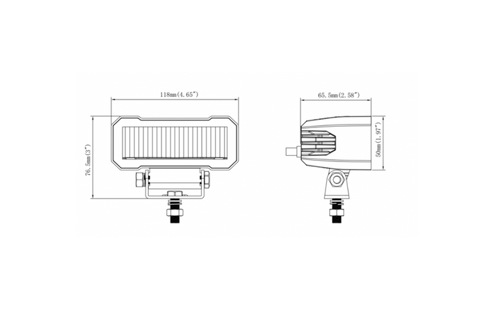 LED werklamp reflector KAMAR L3420 2xLED 1750lm