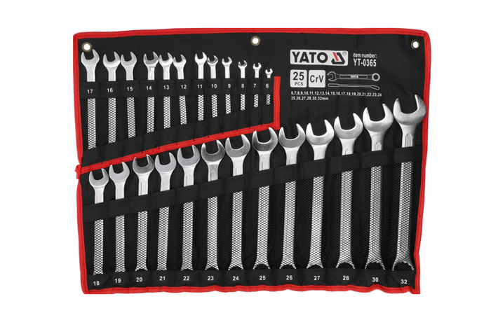 YATO YT-0365 combinatiesleutels 6-32 mm, 25 stuks.