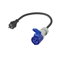 Adapter met Schuko-stekker en CEE-aansluiting 16A 230V ProPlus 373526 kabel 40cm