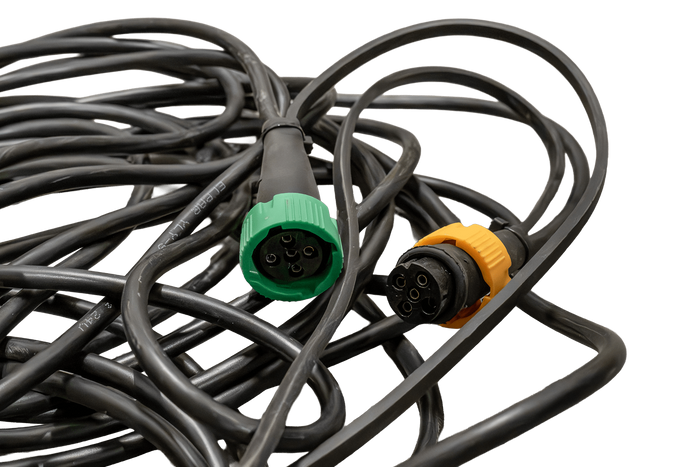 OUTLET MANTES elektrische installatie aanhangerkabelboom 5,5 m 13-pins stekker bajonetsluitingen 2x 5-pins