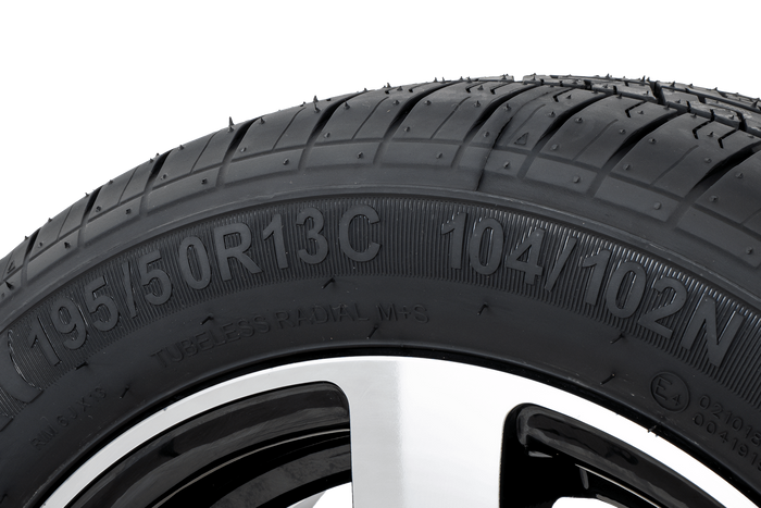 Versterkt aanhangwagenwiel KENDA BAND 195/50 R13C 104/102N ALU VELG STARCO gepolijst 6Jx13"H2 5x112 ET 30