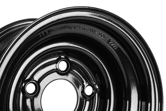 Stalen velg voor aanhanger UNITRAILER zwart 6Jx10"H2 5x112 ET:-4