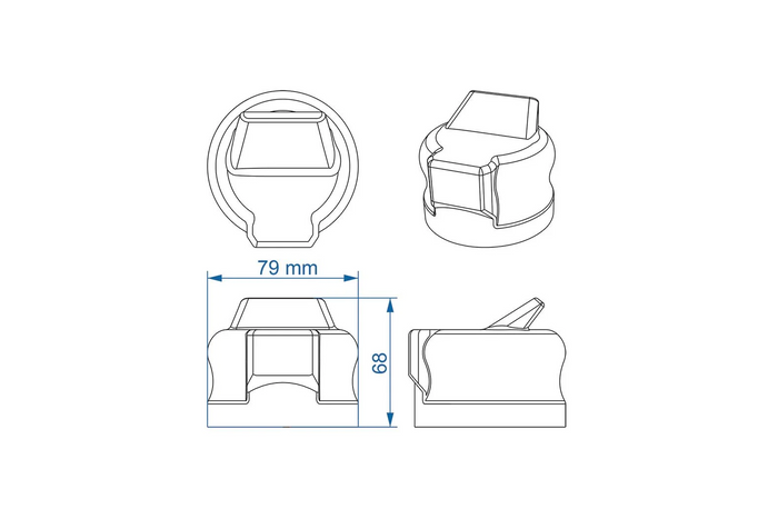 ProPlus aanhangerstekkerafdekking 343530 rubberen afdekking 79 mm
