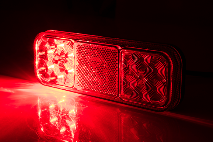 Lampa zespolona tylna (lewa/prawa), HOR 126: pozycyjne tylne, hamowania, kierunkowskaz tylny, odblask, LED 12/24 V, przewód 4x0,5 mm2, długość 2m