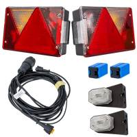 Verlichtingsset: ASPÖCK MULTIPOINT IV achterlichten + ASPÖCK FLEXIPOINT I zijmarkeringslichten + MANTES 4,5m 13PIN kabelboom