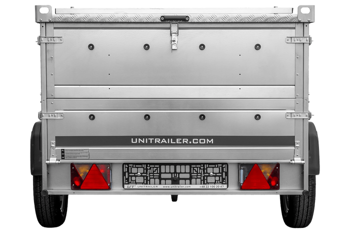 Lichte aanhanger 200x125 UNITRAILER GARDEN 201 KIPP met BIS-zijwanden en aluminium afdekking