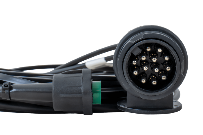 Verlichtingsset: ASPÖCK MULTIPOINT IV achterlichten + ASPÖCK FLEXIPOINT I zijmarkeringslichten + MANTES 4,5m 13PIN kabelboom