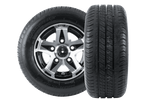 Set van twee versterkte wielen voor een aanhanger LINGLONG BAND 195/55 R10C 98/96N UNITRAILER ALU VELG 6Jx10" 5x112 ET -4