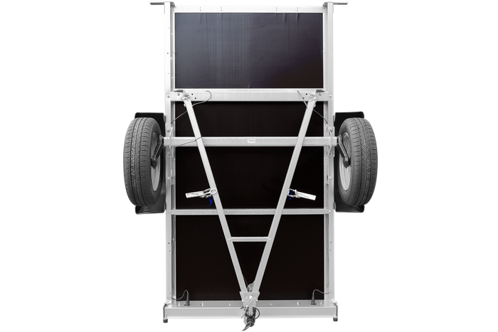 Autoaanhanger 200x106 UNITRAILER GARDEN 200 KIPP met BIS-zijwanden en grijze afdekking
