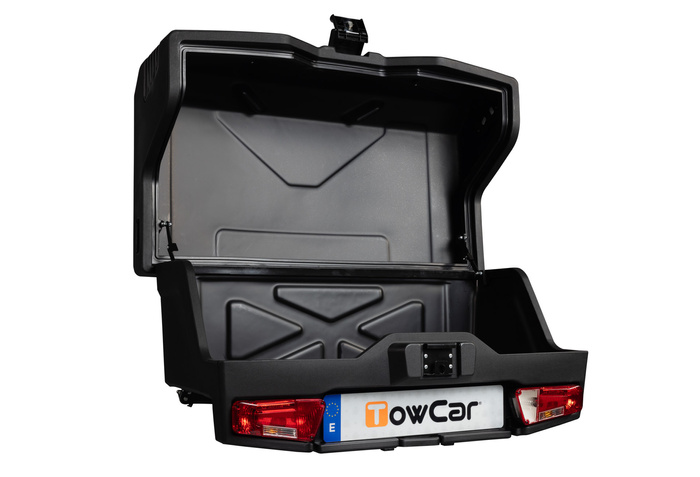 Towbox EVO klassiek grijs - bagagebox voor montage op de trekhaak