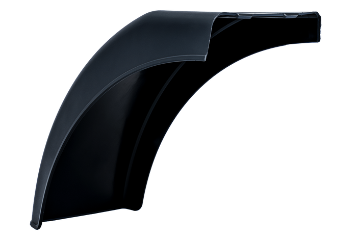 Half spatbord voor aanhanger DOMAR DR1012201 wielkast 384/200mm rechts