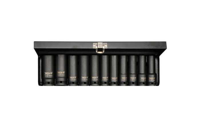 YATO YT-1054 lange slagdoppen 1/2" doppen, 11 stuks.