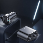 BASEUS Hoogrendement autolader 2x USB + 2x sigarettenaanstekeraansluiting 80W